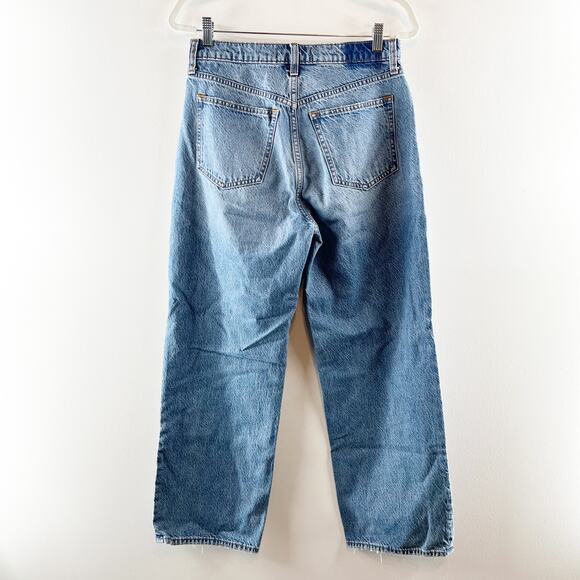 Abercrombie & Fitch High Waisted Denim Loose Jeans Blue 28 / 6 Petite - Picture 8 of 9